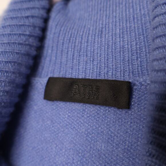 ATM Anthony Thomas Melillo Cashmere Turtleneck Sweater English Blue Women's S - Picture 11 of 13